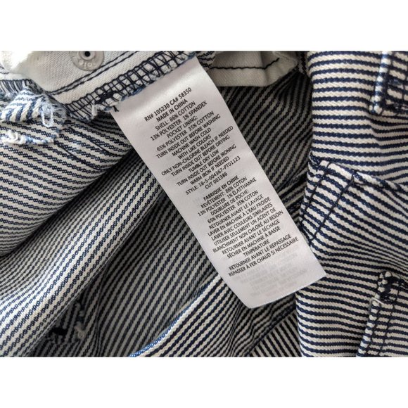 Joie Aerindis Jeans In Cadet Stripe Sz 30 High Rise Straight Leg - Picture 6 of 9